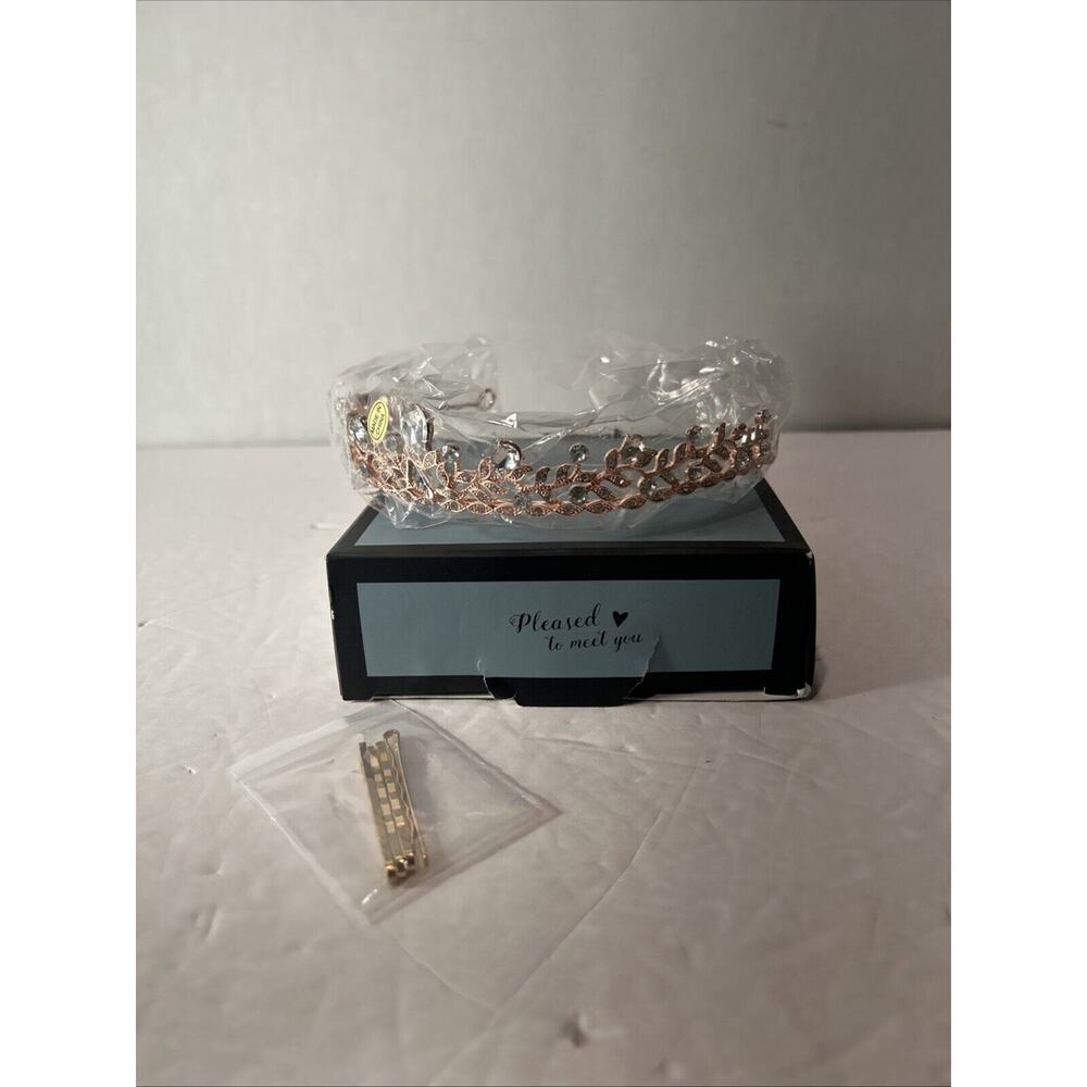 SWEETV Rose Gold Tiara for Women and Girls - Pageant Tiara Headband, Rhinestone